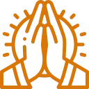 Icon representing the spiritual ambience of Rishikesh.