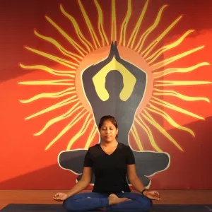 Poonam Mehra, a Hatha Yoga and Meditation teacher.
