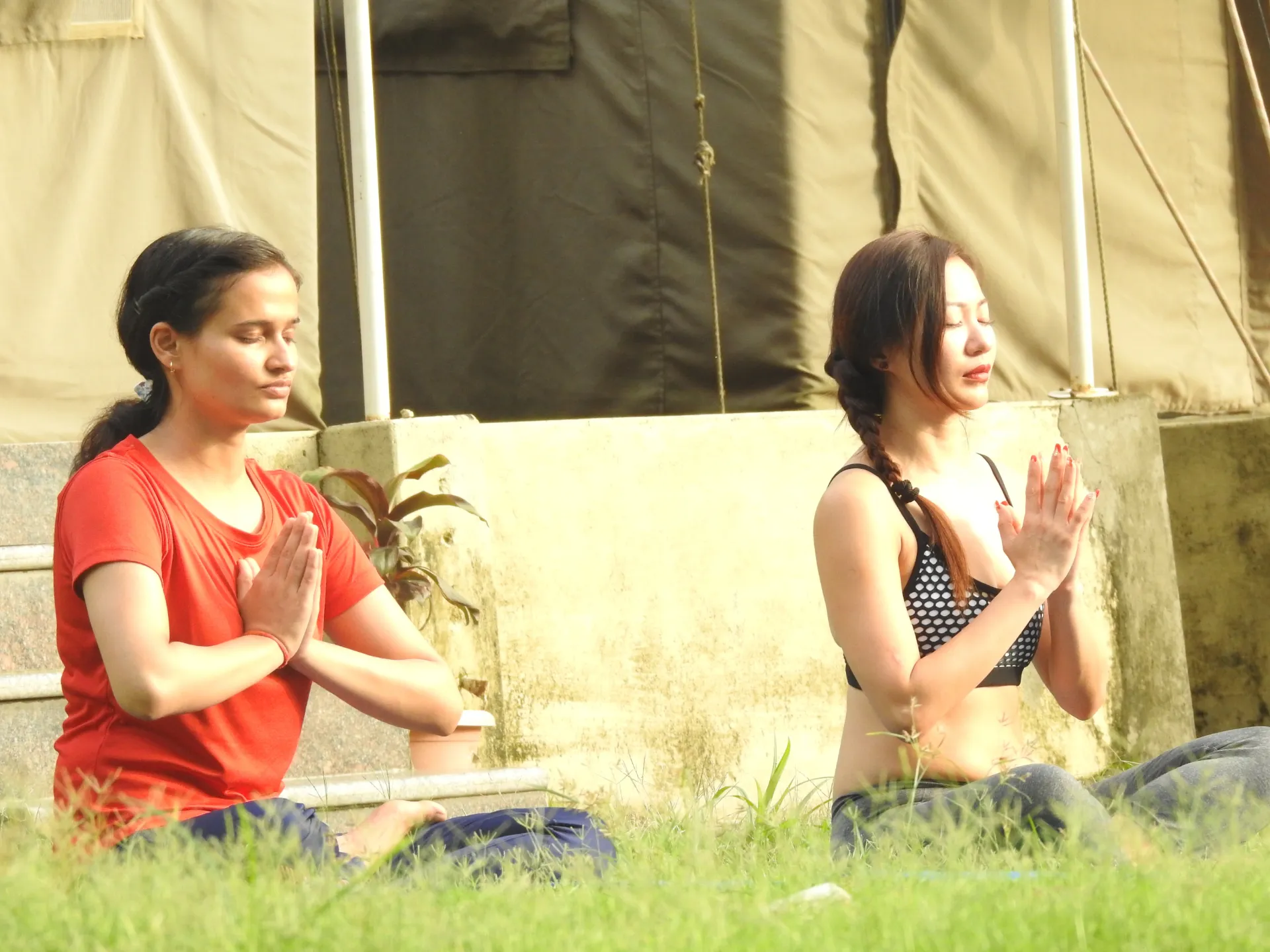 A serene scene representing a 3-day yoga and meditation retreat in Rishikesh.