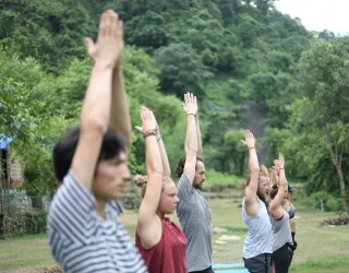 Exploring the connection between breath and movement through pranayama.